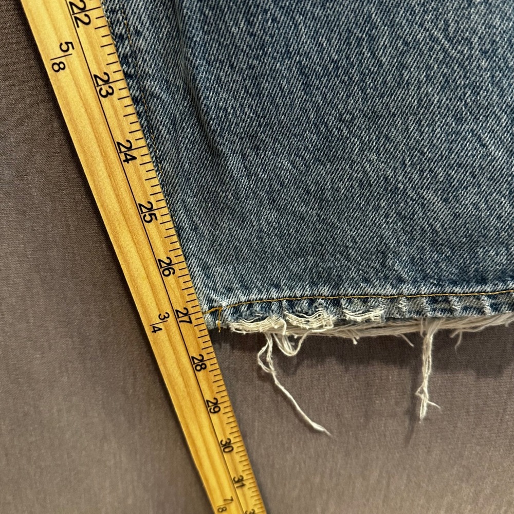 AGOLDE Riley High Rise Straight Jeans Distressed Light Wash Size 26 - Picture 5 of 10